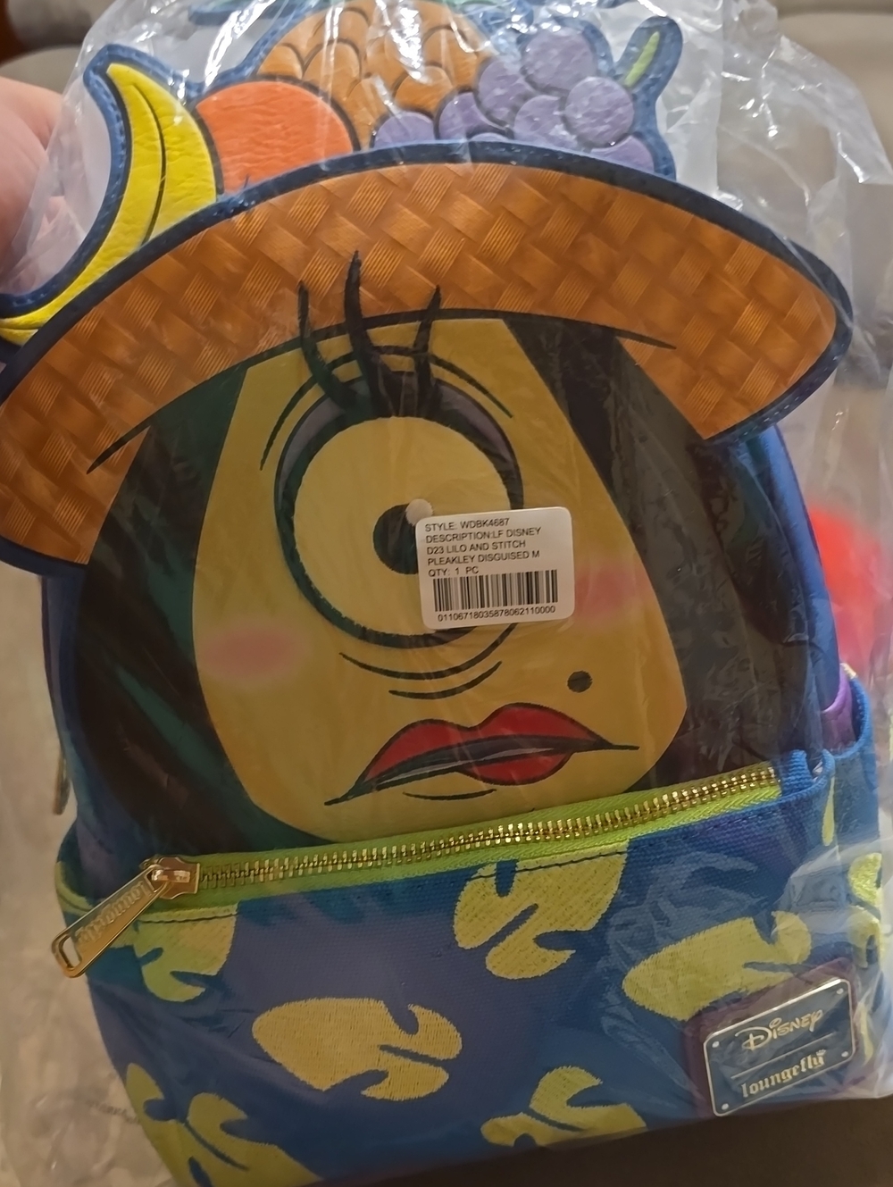 Loungefly Blue, Yellow & Orange Kids Backpack — Tropical Fruit Character